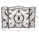 Mariella Traditional Floral Iron Fireplace Screen with Ornate Design