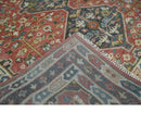 Traditional Floral Rust, Charcoal and Ivory Hand knotted 8x10 wool Area Rug