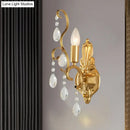 GobekUsa Traditional Metal Candle Wall Lamp with Crystal Swag Accent - 1/2-Light Living Room Wall Mount Fixture