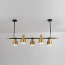 GobekUsa Traditional Gold Pendant Light with Drum Shade - 4/5 Lights for Dining Room Island