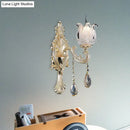 GobekUsa Traditional Gold Semi-Open Flower Frosted Glass Sconce for Living Room Wall.