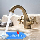 GobekUsa Gold Vessel Sink Mixer Tap Deck Mounted Basin Faucet Hot Cold Water Mixer
