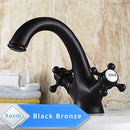 GobekUsa Gold Vessel Sink Mixer Tap Deck Mounted Basin Faucet Hot Cold Water Mixer