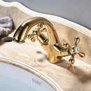 GobekUsa Gold Vessel Sink Mixer Tap Deck Mounted Basin Faucet Hot Cold Water Mixer