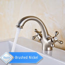 GobekUsa Gold Vessel Sink Mixer Tap Deck Mounted Basin Faucet Hot Cold Water Mixer