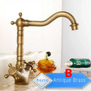 GobekUsa Gold Vessel Sink Mixer Tap Deck Mounted Basin Faucet Hot Cold Water Mixer