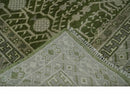 Traditional Hand knotted Royal Green and Ivory Turkish Design wool Area Rug