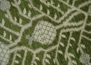 Traditional Hand knotted Royal Green and Ivory Turkish Design wool Area Rug