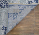 Hand Knotted Gray Blue Wool And Bamboo Silk Modern Abstract Design Area Rug 8x10