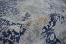 Hand Knotted Gray Blue Wool And Bamboo Silk Modern Abstract Design Area Rug 8x10