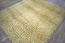 Gold Handmade Wool Area Rug 3x3 Modern Contemporary Decor Style