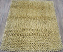 Gold Handmade Wool Area Rug 3x3 Modern Contemporary Decor Style