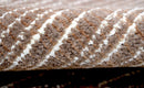Brown and Ivory Modern Striped Hand Knotted Wool Viscose Area Rug 2x3
