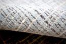 Blue and Ivory Hand Knotted Wool Modern Pattern Area Rug 2x3