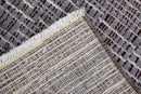 Gray and Brown Wool Viscose Area Rug 2x3 - Modern Hand Knotted