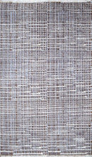 Gray and Brown Wool Viscose Area Rug 2x3 - Modern Hand Knotted