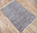 Gray And Brown Modern Style Hand Knotted Wool 2x3 Area Rug