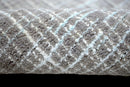 Gray Modern Abstract Wool Viscose Area Rug 5x8 - Hand-Knotted