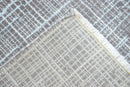 Gray Modern Abstract Wool Viscose Area Rug 5x8 - Hand-Knotted