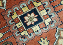 Traditional Heriz Blue, Beige and Rust Fine Hand Knotted 9x12 wool area rug by The Rug Decor
