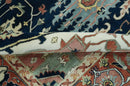 Traditional Heriz Blue, Beige and Rust Fine Hand Knotted 9x12 wool area rug by The Rug Decor