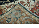 Traditional Heriz Blue, Beige and Rust Fine Hand Knotted 9x12 wool area rug by The Rug Decor
