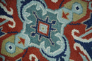 Wool Heriz Hand Knotted Area Rug - Traditional Brown Blue Gray