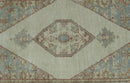 Traditional Heriz Design Beige And Blue Hand Knotted 3x5 Wool Area Rug