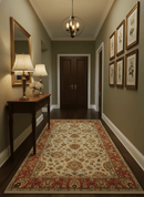 Traditional Heriz Design Beige And Brown  6x9 Hand Knotted Wool Area Rug
