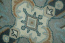 Traditional Heriz Gray and Ivory 7x9 and 8x10 Floral Hand Knotted wool Area Rug