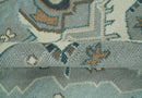Traditional Heriz Gray and Ivory 7x9 and 8x10 Floral Hand Knotted wool Area Rug