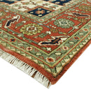 Traditional Heriz Rust, Ivory and Blue 8x10 fine Hand Knotted wool area rug by The Rug Decor