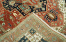 Traditional Heriz Rust, Ivory and Blue 8x10 fine Hand Knotted wool area rug by The Rug Decor