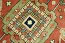 Traditional Heriz Rust, Ivory and Blue 8x10 fine Hand Knotted wool area rug by The Rug Decor