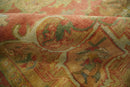 Traditional Rust Brown Heriz Hand Knotted Fine Wool Area Rug