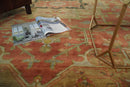 Traditional Heriz Design Rust And Brown Hand Knotted Fine Wool Area Rug
