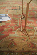 Traditional Rust Brown Heriz Hand Knotted Fine Wool Area Rug