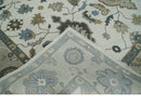 Ivory Beige Wool Area Rug - Traditional Hand Knotted Oushak Oriental