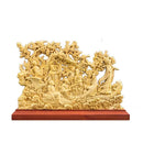 GobekUsa Eight Immortals Sculpture Decor, Lucky God of Wealth, Thuja Wood Carving Brand