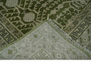 Traditional Khotan Design Hand knotted Green and Ivory 8x10 wool Area Rug by The Rug Decor