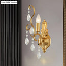 GobekUsa Traditional Metal Candle Wall Lamp with Crystal Swag Accent - 1/2-Light Living Room Wall Mount Fixture