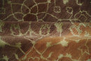 Traditional Olive, Brown, Rust and Beige 5x8 Handloom Wool and Art Silk Area Rug
