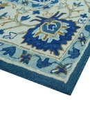 Traditional Oriental Design Beige And Blue Hand Tufted 8x10 Wool Area Rug by The Rug Decor