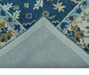 Traditional Oriental Design Beige And Blue Hand Tufted 8x10 Wool Area Rug by The Rug Decor