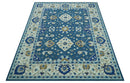 Traditional Oriental Design Beige And Blue Hand Tufted 8x10 Wool Area Rug by The Rug Decor