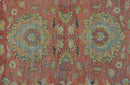 Traditional Oriental Design Fine Rust And Blue Hand Knotted 4x6 Wool Area Rug