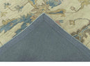 Traditional Oushak Design Beige And Blue Hand Tufted 8x10 Wool Area Rug by The Rug Decor