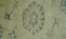 Traditional Oushak Design Beige And Gray Hand Knotted 9x12 Wool Area Rug