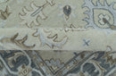 Traditional Oushak Design Beige, Blue And Silver 8x10 Hand Tufted Wool Area Rug
