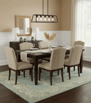 Traditional Oushak Design Blue And Beige Hand Knotted 8x10 Wool Area Rug
